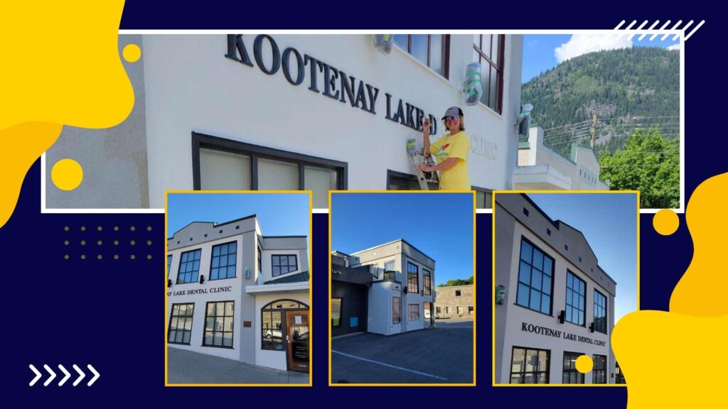 Before and After: Repainting the Kootenay Lake Dental Clinic in Nelson